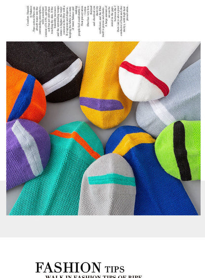 Deodorant Low-top Ankle Socks Mesh Style For Sports Sweat-proof Deodorant