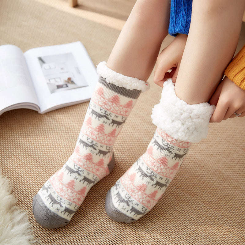 Coral fleece floor socks