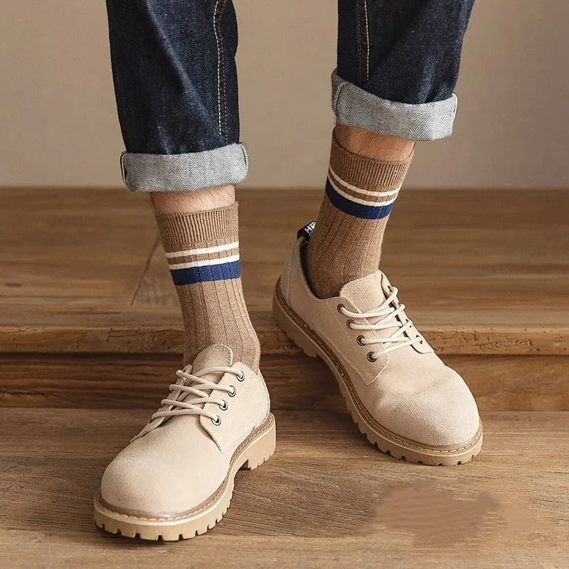 Men's Mid-calf Versatile Korean Style Japanese Style Academic Style Socks