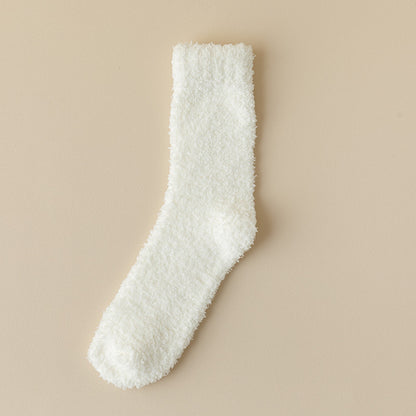 Coral Fleece Long Winter Fleece-lined Thickened Room Socks