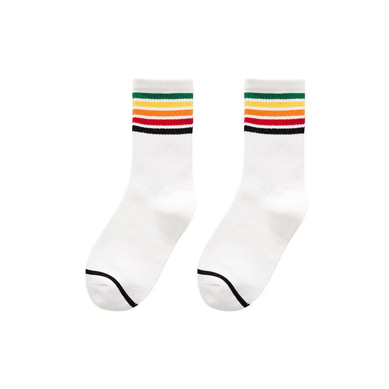 Socks boots socks gradient color stripes