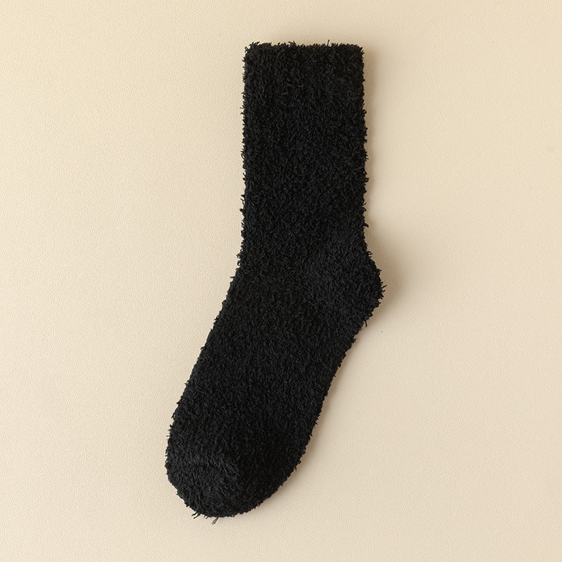 Coral Fleece Long Winter Fleece-lined Thickened Room Socks