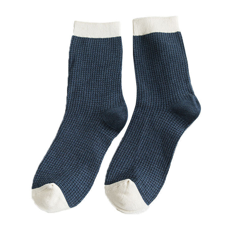 Men's Cotton Japanese Solid Color Socks