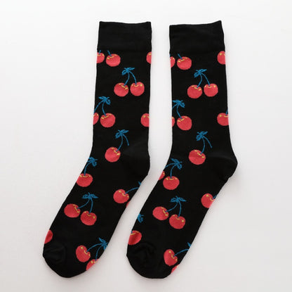 Happy tube socks fruit banana men's and women's socks