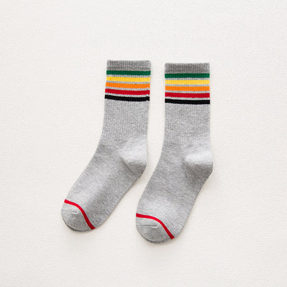 Socks boots socks gradient color stripes