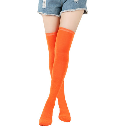 Halloween Knee Socks Purple Socks Diagonal Stripes