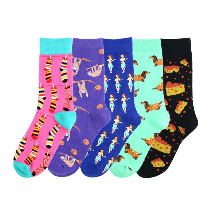 Cartoon Creative Pattern Unisex Socks Cotton Socks Men