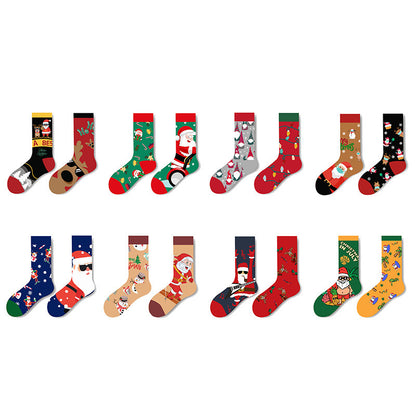 AB Surface Christmas Socks Men's Mid-calf Cotton Socks