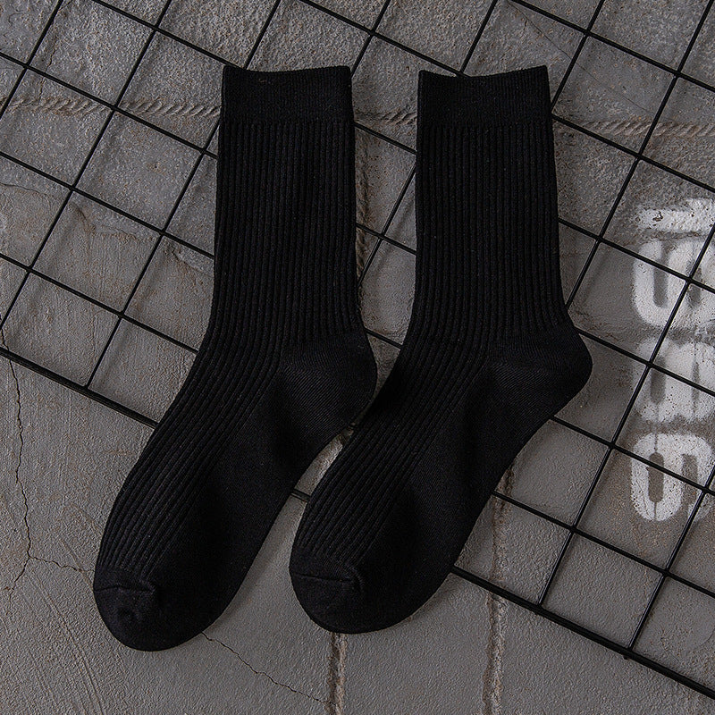 Men's Cotton Socks Men's Solid Color Sport Mid-calf Length Sock