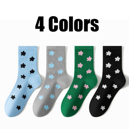 4 Pairs Womens Crew Socks Thin Soft Comfort Breathable Dress Socks Above Ankle Crew Socks For Business Casual.