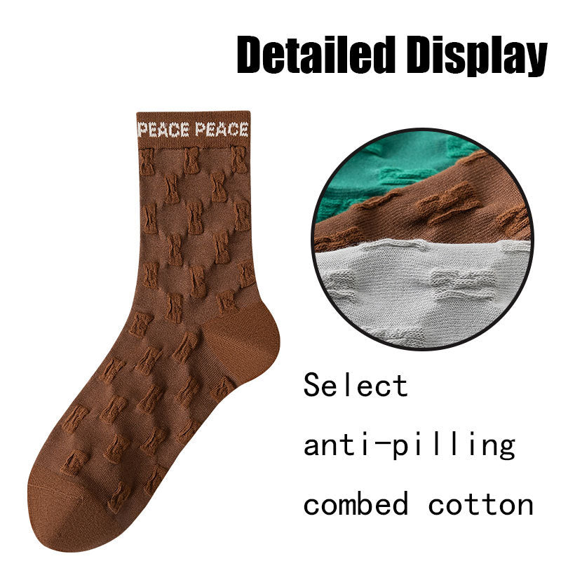 6 Pairs Womens Crew Socks Casual Knit Comfy Seamless Comfort Breathable Cool Dress Socks For Outdoor Sports Running Fitness Cycling