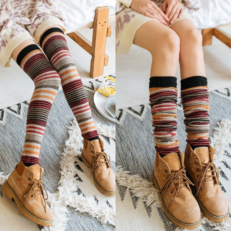 Rabbit Wool Knee Socks High Leg