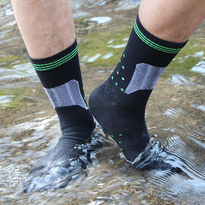 Outdoor Mid-calf Climbing Socks Camping Sports Skiing Wading Breathable Quick-drying Cycling Waterproof Socks