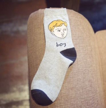 Female cotton socks