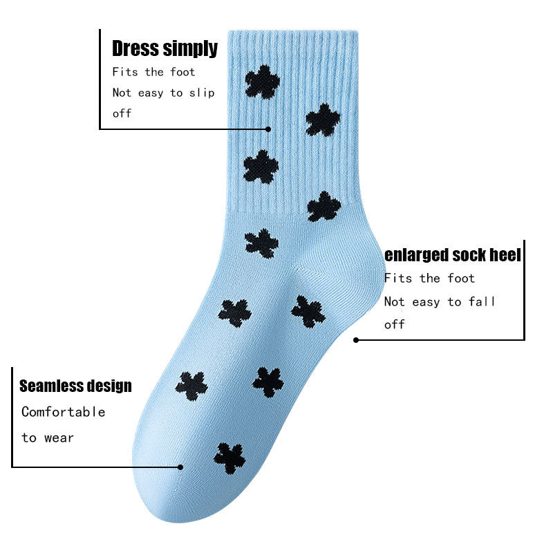 4 Pairs Womens Crew Socks Thin Soft Comfort Breathable Dress Socks Above Ankle Crew Socks For Business Casual.