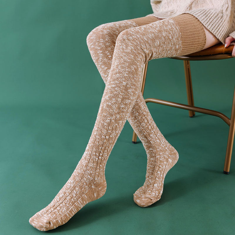 Long High Tube Knee Length Cotton Socks Keep Women Warm And Slim