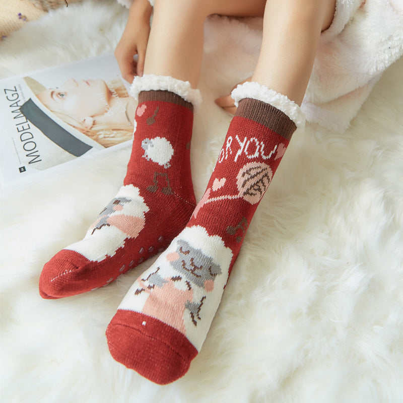 Coral fleece floor socks