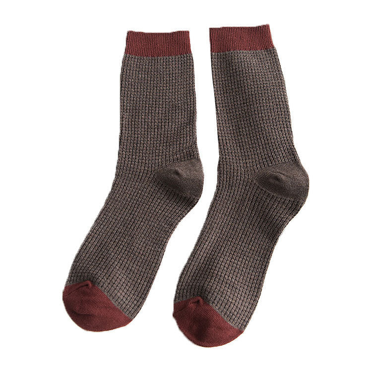 Men's Cotton Japanese Solid Color Socks