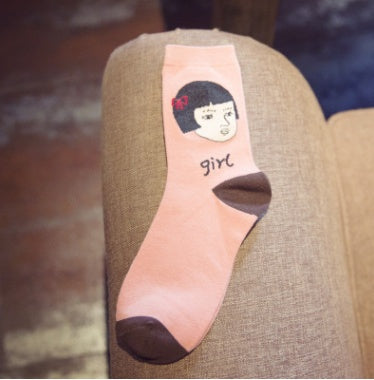 Female cotton socks