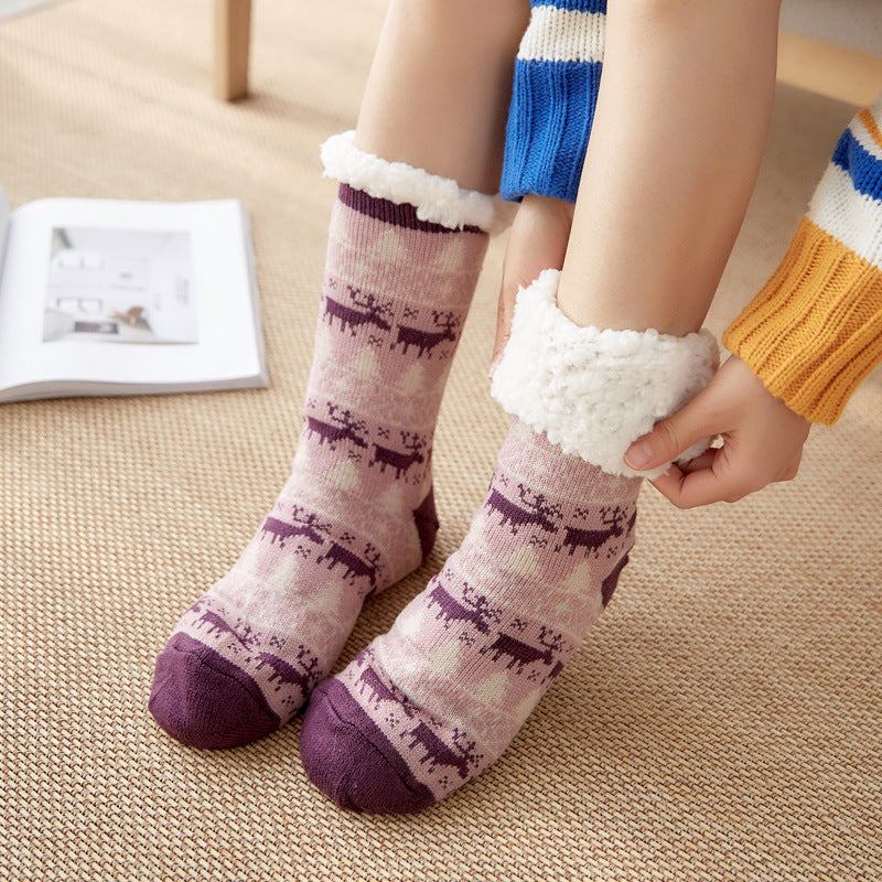 Coral fleece floor socks