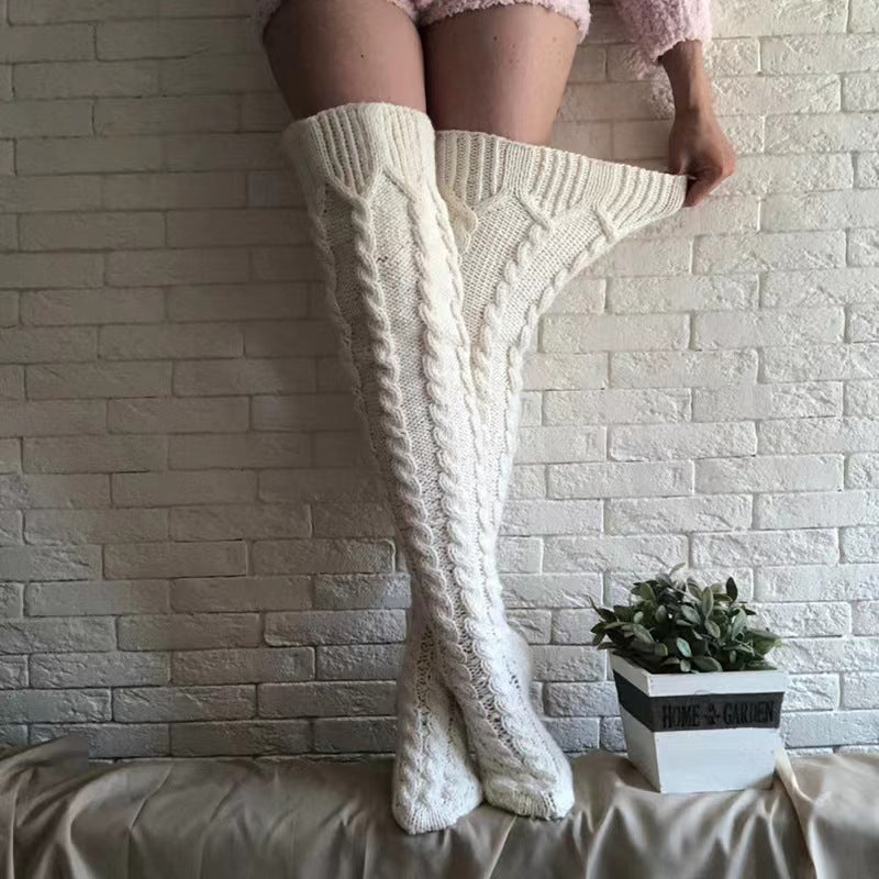 Solid Color Long Knee-length Socks