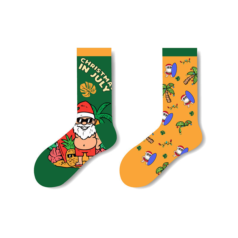 AB Surface Christmas Socks Men's Mid-calf Cotton Socks