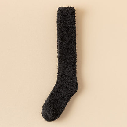 Coral Fleece Long Winter Fleece-lined Thickened Room Socks