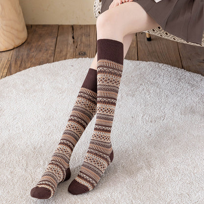 Calf Socks Children Slimming Stripes Knee Length Socks