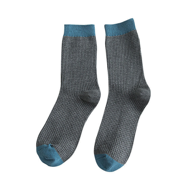 Men's Cotton Japanese Solid Color Socks