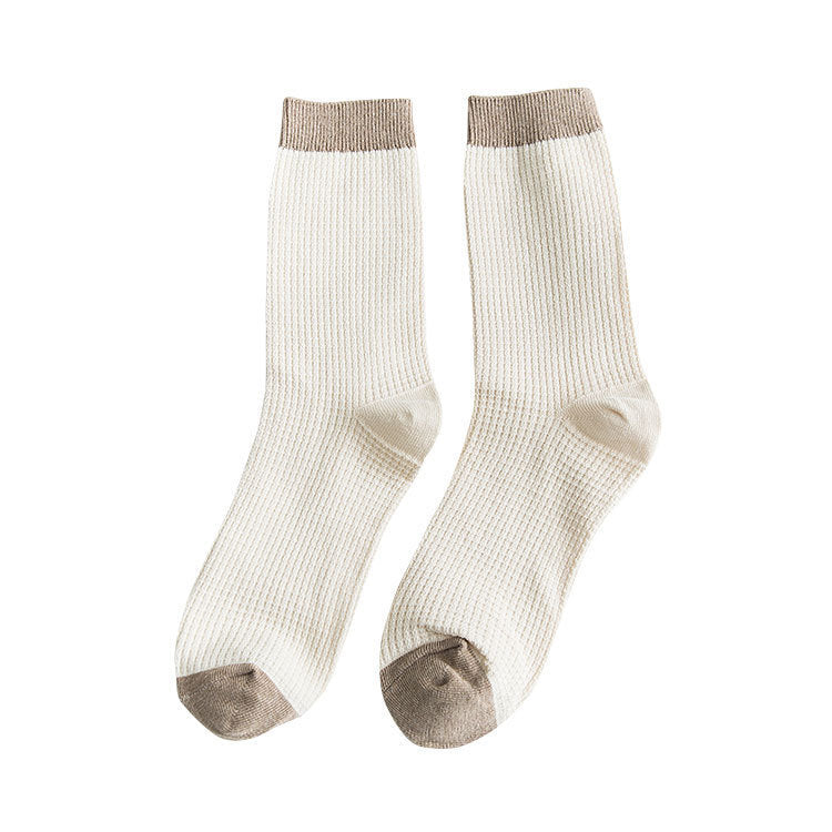 Men's Cotton Japanese Solid Color Socks