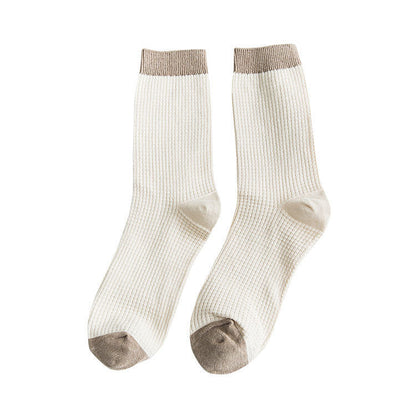 Men's Cotton Japanese Solid Color Socks