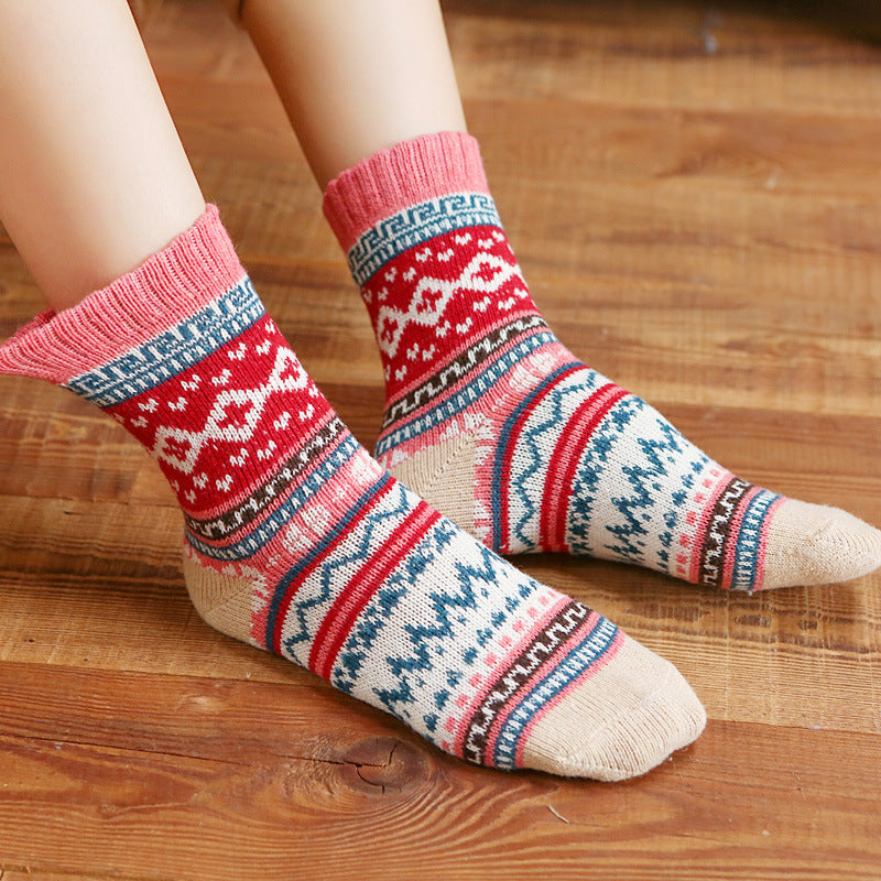 Fashion Winter Thickened Socks Women's Set