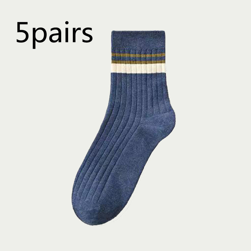 Men's Mid-calf Versatile Korean Style Japanese Style Academic Style Socks