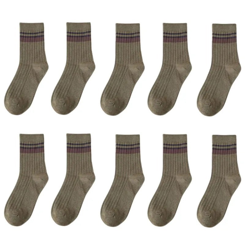 Men's Mid-calf Versatile Korean Style Japanese Style Academic Style Socks