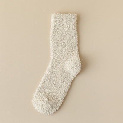 Coral Fleece Long Winter Fleece-lined Thickened Room Socks