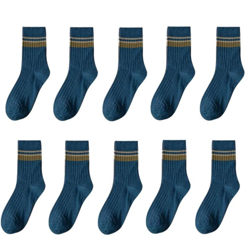 Men's Mid-calf Versatile Korean Style Japanese Style Academic Style Socks