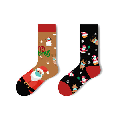 AB Surface Christmas Socks Men's Mid-calf Cotton Socks