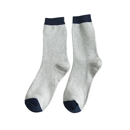 Men's Cotton Japanese Solid Color Socks