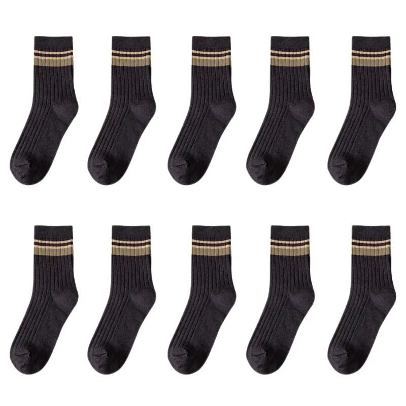 Men's Mid-calf Versatile Korean Style Japanese Style Academic Style Socks