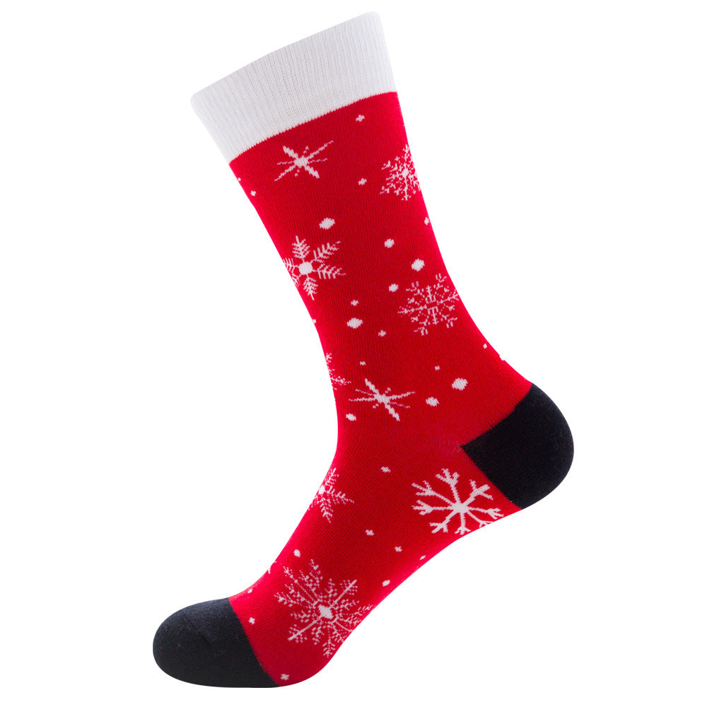 Men's Socks Santa Claus Moose Men's Mid-tube Socks Tide Cotton Socks