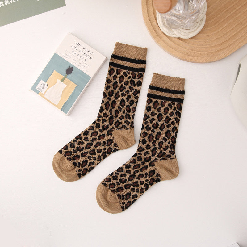 Double Needle Two-way Socks Classic Japanese Style Women's Socks Bunching Socks