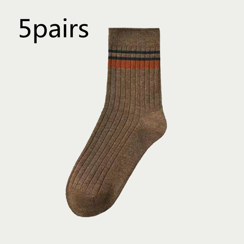 Men's Mid-calf Versatile Korean Style Japanese Style Academic Style Socks