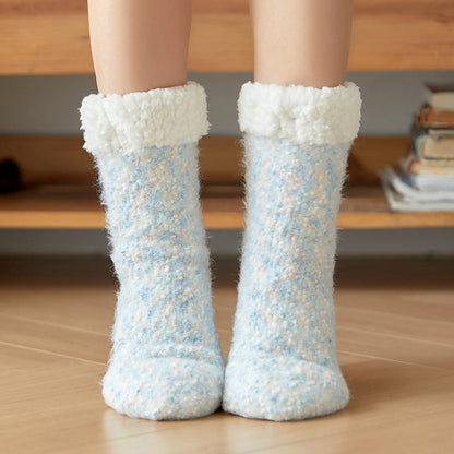 Floor Socks Snow Home Leg Cover Fleece