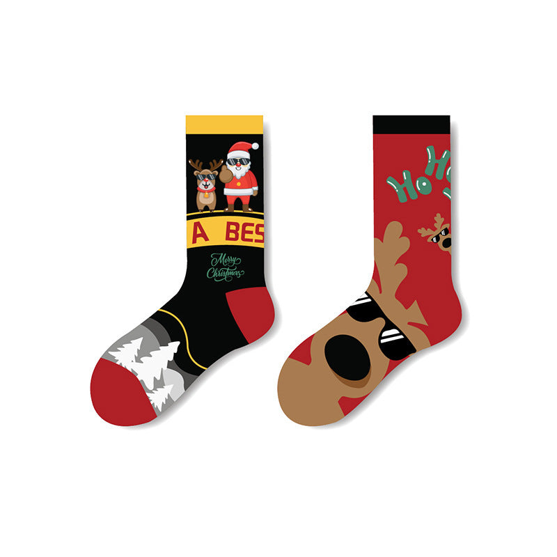 AB Surface Christmas Socks Men's Mid-calf Cotton Socks